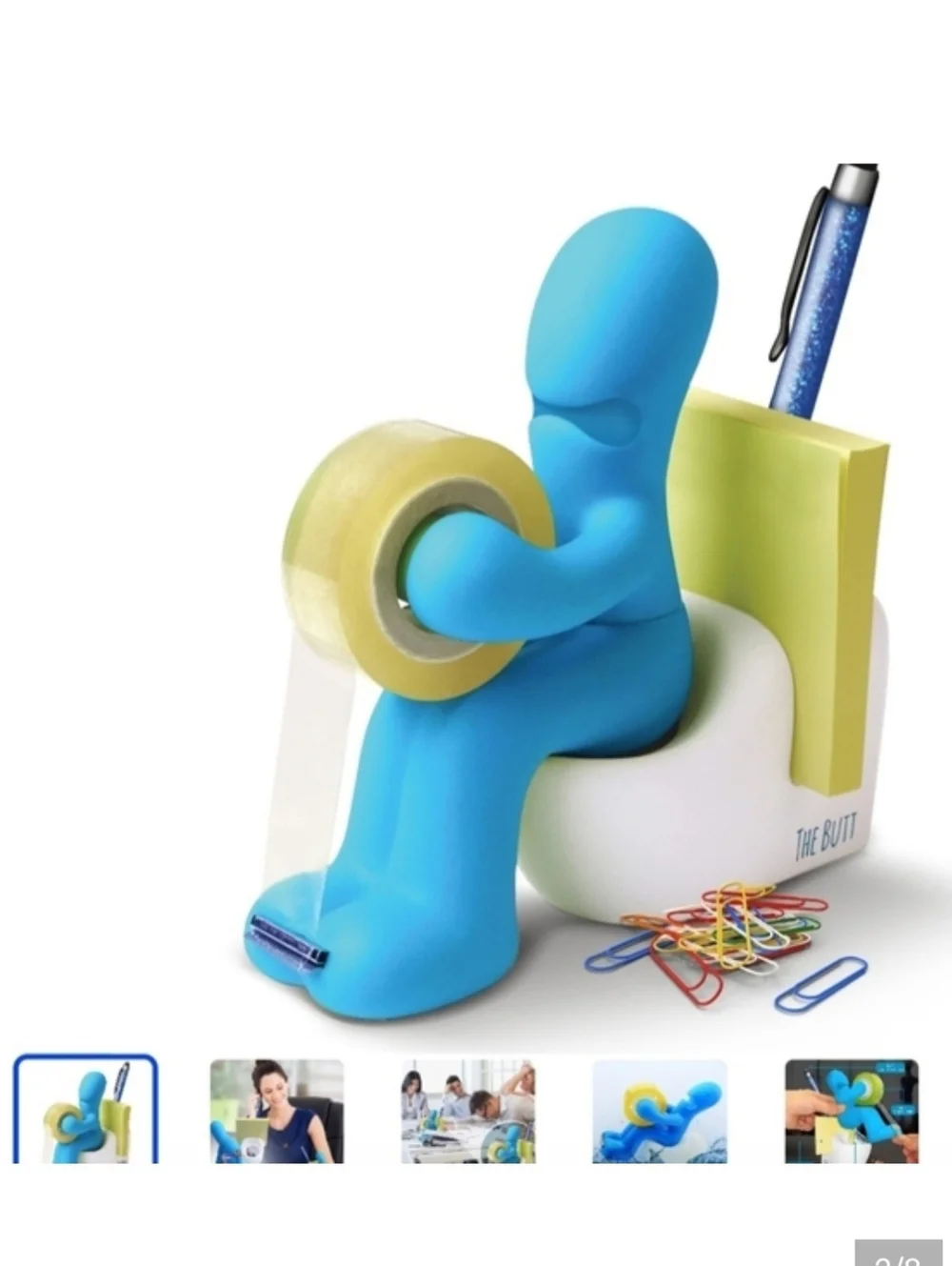 Tape Dispenser & Desk Organizer Gag Gift Butt Seat